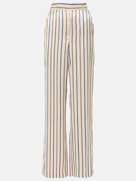 VERONICA BEARD Grigore cream, blue brown stripe Pant Size 4 NWT - Picture 16 of 16